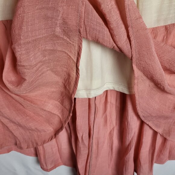 Umgee Dress Women's Large Pink Purple Hi Low Tiered Boho Gauzy Coastal NWT - Picture 7 of 9